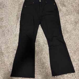 SHEIN Black Flare cropped jeans
